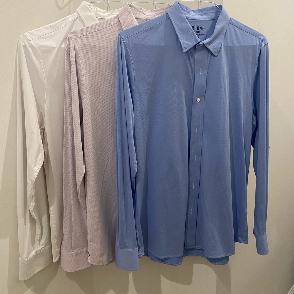 Set of 3 L Rhone Commuter button down shirts